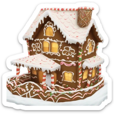 Aesthetic gingerbread house  sticker
