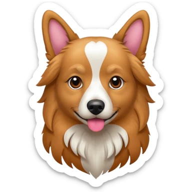 Ein hund mit rosanen flügeln sticker