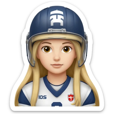 Long Haired Football Players, Female player sticker