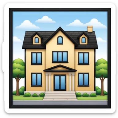 One floor home, 2 windows on left side  sticker