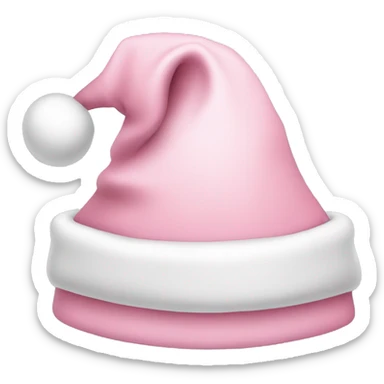 light pink christmas santa hat sticker