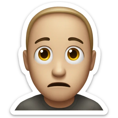 A frightened person sticker