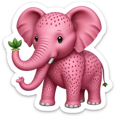 Strawberry éléphant sticker
