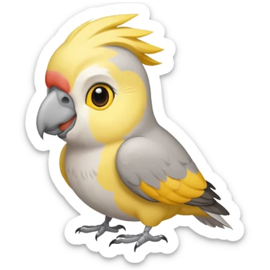 cockatiel bird in love sticker
