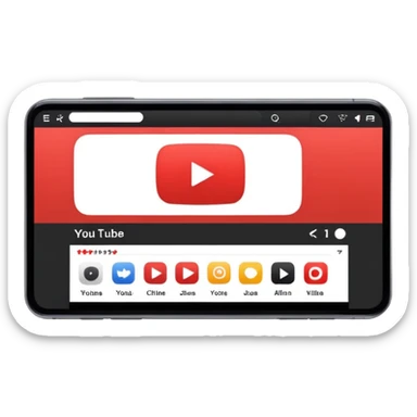 youtube interface in browser sticker