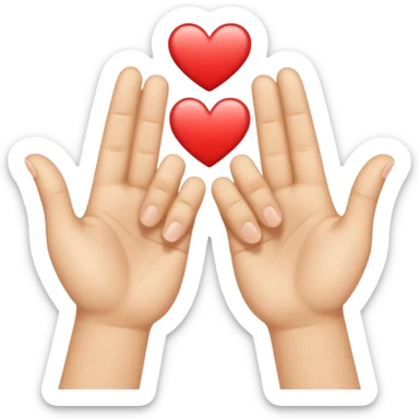 Hand hearts Symbol sticker