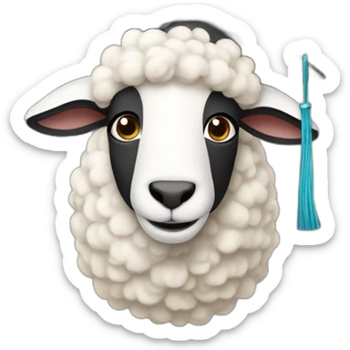 Sheep graduating sticker
