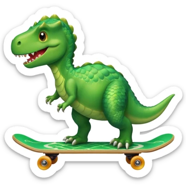 Dino on skateboard  sticker