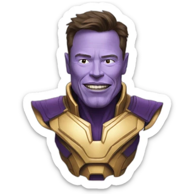 Elon musk as thanos sticker