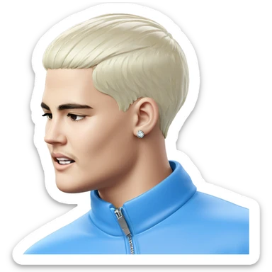 boy with closed eyes jewelry sticker