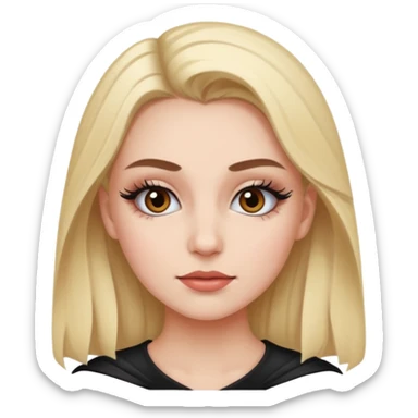 A girl who bats her eyelashes proudly sticker