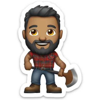 gay butch lumberjack sticker