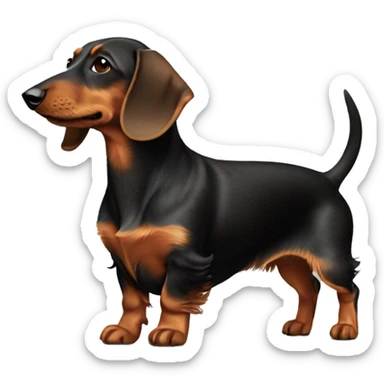 wirehaired dachshund profile entité body sticker