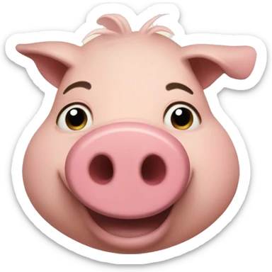 The pig from moana sticker