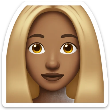 Woman with caramel brown skin. Long  hair. Pink face mask. Eye closed sticker