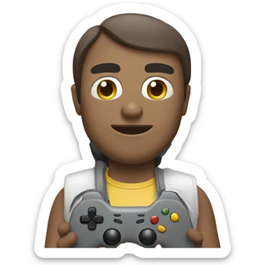 Playing video games  sticker