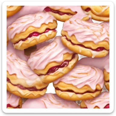 light pink paris-brest pastry with cream sticker