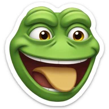 Pepe laughing hard sticker