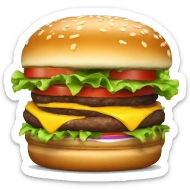 Mr beast comiendose una hamburguesa con un americano frio sticker