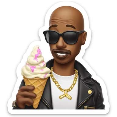 MC Hammer covered in ice cream sticker