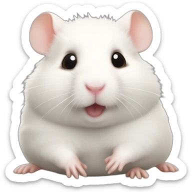 Hamster jangalian white cute sticker