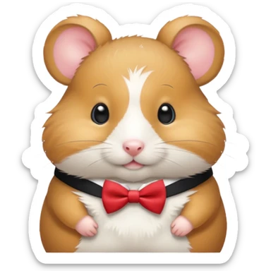 hamster with a   bow tie sticker