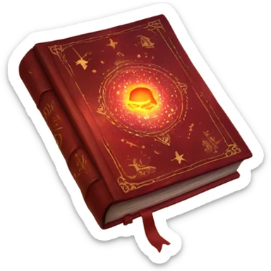 red magical book sticker