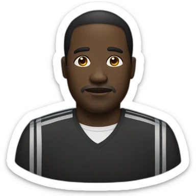 big black man symbol sticker