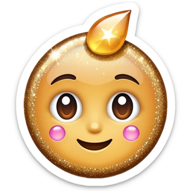 glitter cheap brown sticker