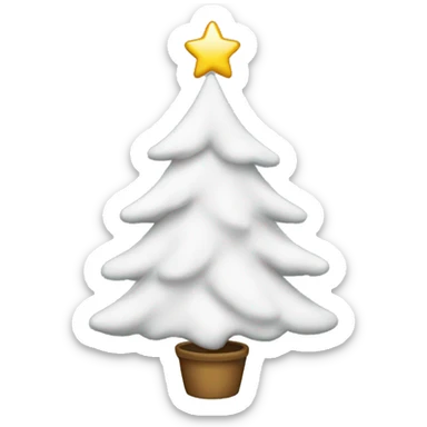 white christmas tree sticker