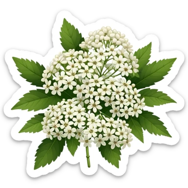Elderberry white flowers a lot  sticker