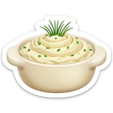 mashed potatoes with chives sprinkled sticker