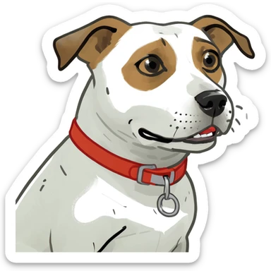 Dog injured  sticker