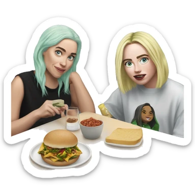 Gillian Murphy getting lunch with Billie Eilish sticker