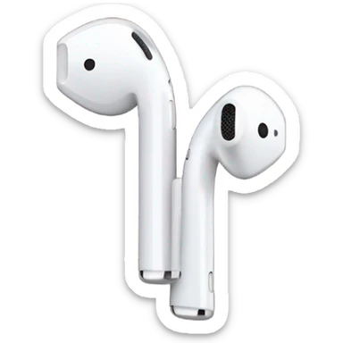 AirPods, very dirty with brown dirt all over it sticker