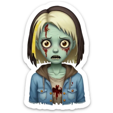 zumbi girl  sticker