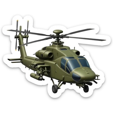 Apache helicopter sticker