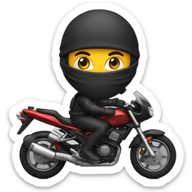 Ninja in motorbike sticker