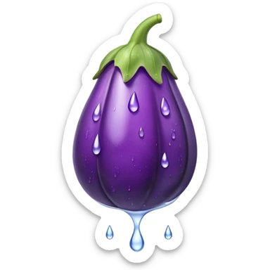 Dripping eggplant sticker