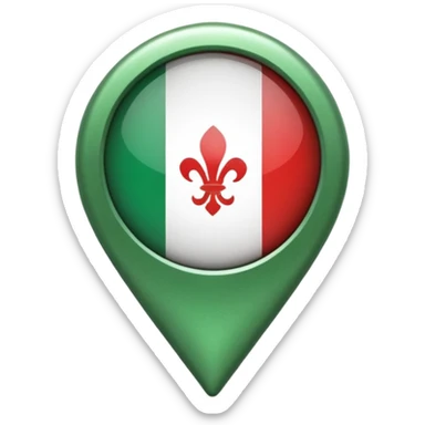 location pin italy green sticker
