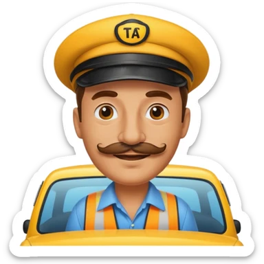 taxi driver sticker
