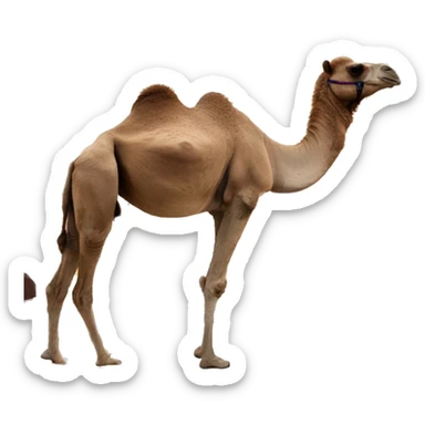 a camel on a yacht in Dubai sticker