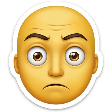 Side eye emoji with disgusted face sticker