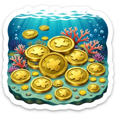 sunken treasure sticker