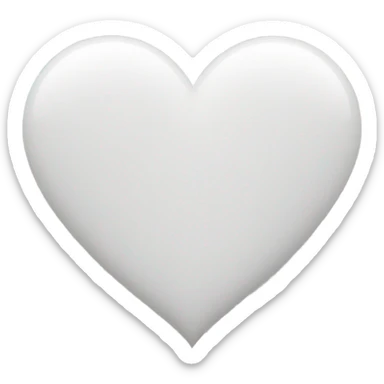 White heart  sticker
