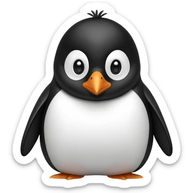 shocked penguin sticker