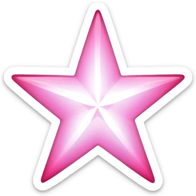white star with pink sticker