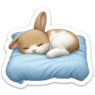 un lapin qui dort sticker