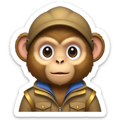 explorer monkey sticker