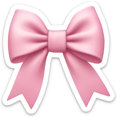 light pink bow on light pink bow sticker